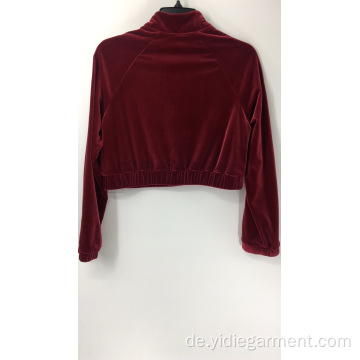 Rote Velet Langarmjacke für Damen